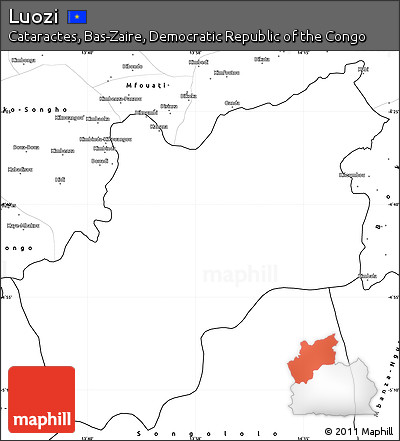 Blank Simple Map of Luozi
