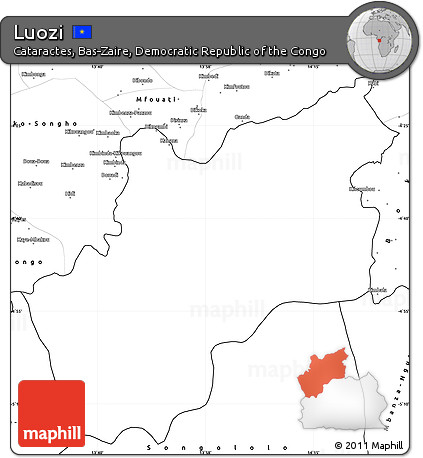 Blank Simple Map of Luozi