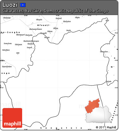 Blank Simple Map of Luozi