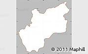 Gray Simple Map of Luozi, cropped outside