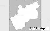 Gray Simple Map of Luozi, single color outside