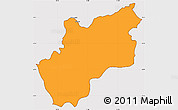 Political Simple Map of Luozi, cropped outside
