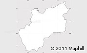 Silver Style Simple Map of Luozi, cropped outside