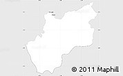 Silver Style Simple Map of Luozi, single color outside