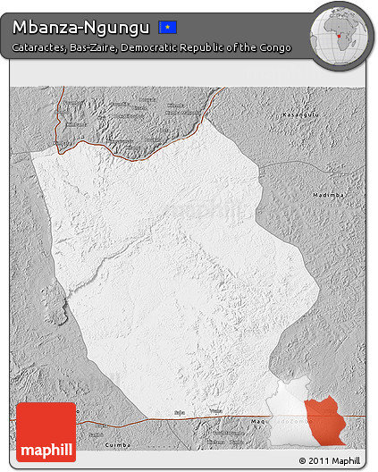 Gray 3D Map of Mbanza-Ngungu