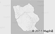 Gray 3D Map of Mbanza-Ngungu, single color outside