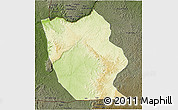 Physical 3D Map of Mbanza-Ngungu, darken