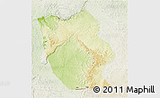 Physical 3D Map of Mbanza-Ngungu, lighten