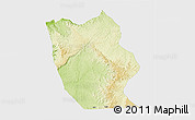 Physical 3D Map of Mbanza-Ngungu, single color outside