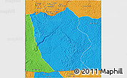 Political 3D Map of Mbanza-Ngungu