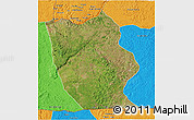 Satellite 3D Map of Mbanza-Ngungu, political outside