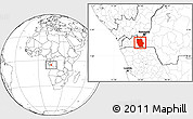 Blank Location Map of Mbanza-Ngungu