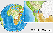 Physical Location Map of Mbanza-Ngungu, highlighted country, highlighted grandparent region