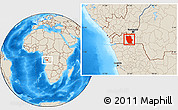 Shaded Relief Location Map of Mbanza-Ngungu