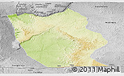 Physical Panoramic Map of Mbanza-Ngungu, desaturated