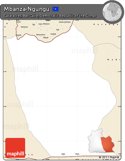 Classic Style Simple Map of Mbanza-Ngungu
