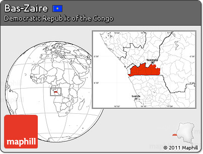 Blank Location Map of Bas-Zaire