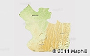 Physical 3D Map of Lukaya, cropped outside