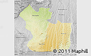 Physical 3D Map of Lukaya, desaturated