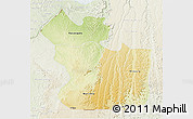 Physical 3D Map of Lukaya, lighten