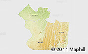 Physical 3D Map of Lukaya, single color outside