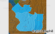 Political Shades 3D Map of Lukaya, darken