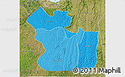 Political Shades 3D Map of Lukaya, satellite outside