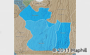 Political Shades 3D Map of Lukaya, semi-desaturated