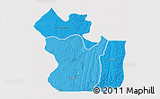 Political Shades 3D Map of Lukaya, single color outside