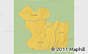 Savanna Style 3D Map of Lukaya, single color outside