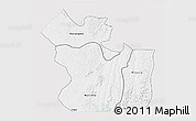 Silver Style 3D Map of Lukaya, single color outside