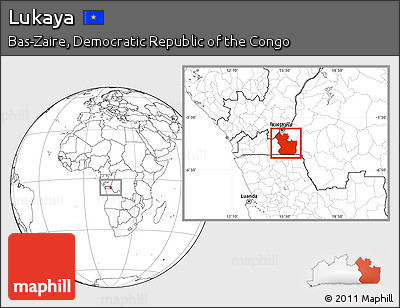 Blank Location Map of Lukaya