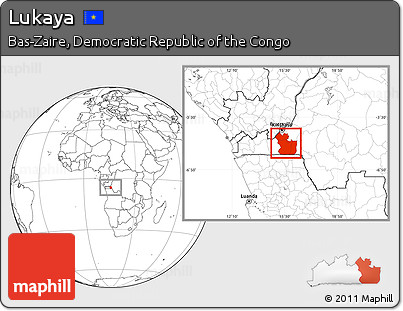 Blank Location Map of Lukaya