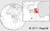 Blank Location Map of Lukaya, highlighted country