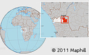 Gray Location Map of Lukaya, highlighted parent region