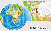 Physical Location Map of Lukaya, highlighted country