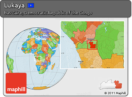 Political Location Map of Lukaya