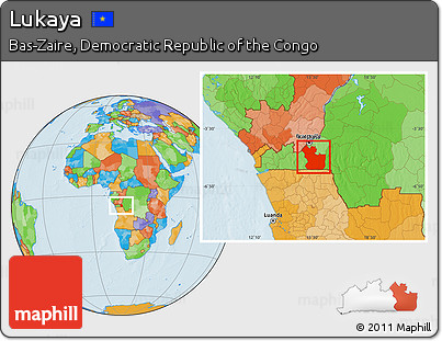 Political Location Map of Lukaya
