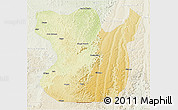 Physical 3D Map of Madimba, lighten