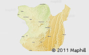 Physical 3D Map of Madimba, single color outside