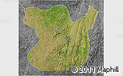 Satellite 3D Map of Madimba, desaturated