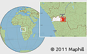 Savanna Style Location Map of Madimba, highlighted parent region, highlighted grandparent region