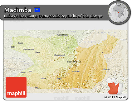 Physical Panoramic Map of Madimba, lighten