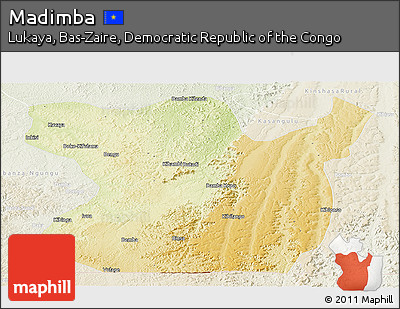 Physical Panoramic Map of Madimba, lighten