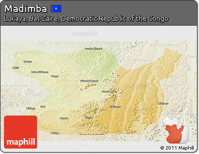 Physical Panoramic Map of Madimba, lighten