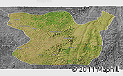 Satellite Panoramic Map of Madimba, desaturated