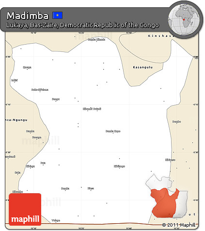 Classic Style Simple Map of Madimba