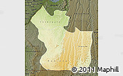 Physical Map of Lukaya, darken