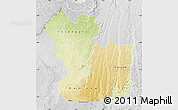 Physical Map of Lukaya, lighten, desaturated