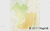 Physical Map of Lukaya, lighten
